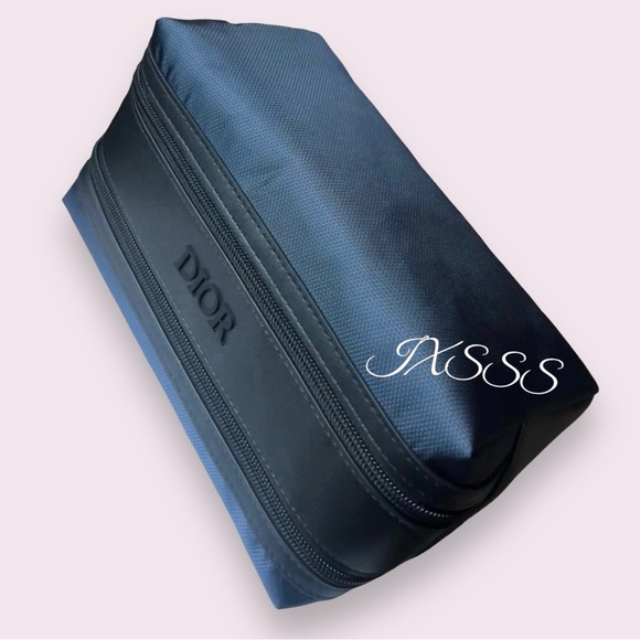 Navy/Black (Faux-Leather) Dior Beauty (Dual-Compartmented) Cosmetic-Make… - Picture 2 of 11